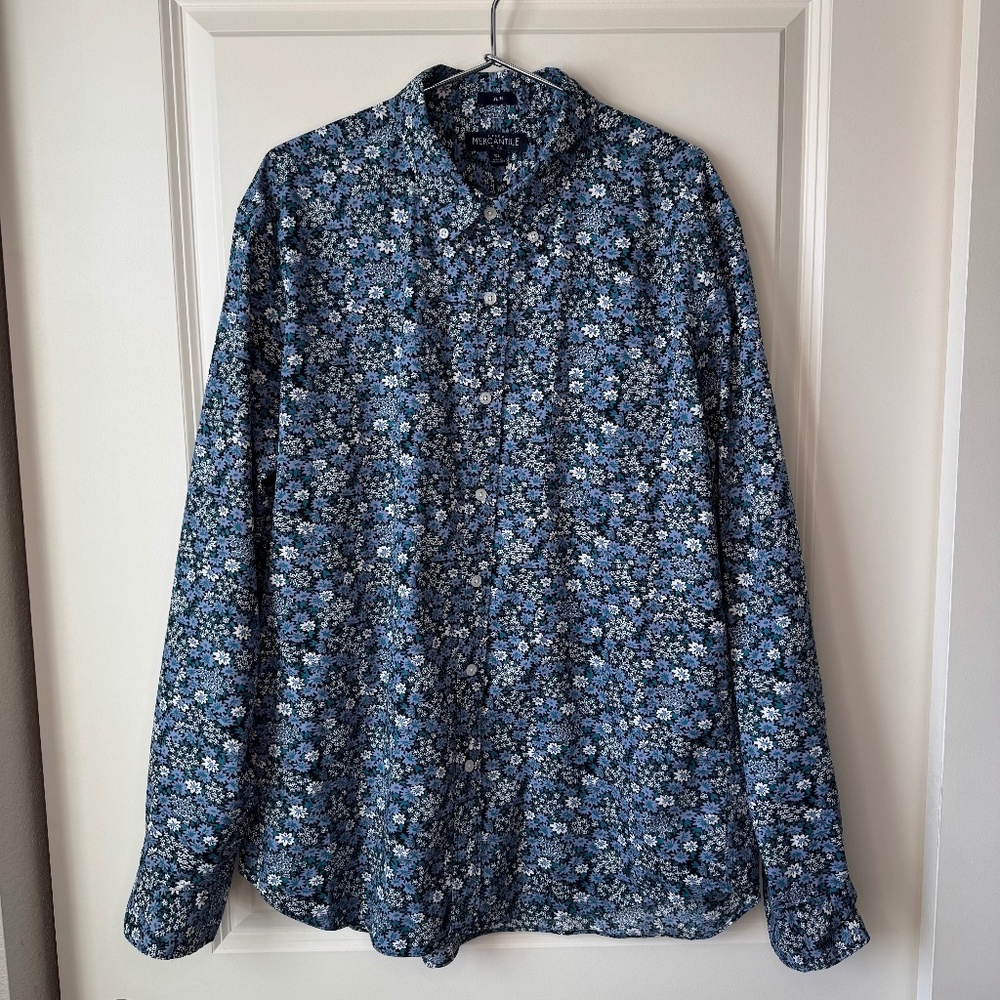 J.Crew Mercantile Men's Slim-fit Long-Sleeve Plaid Shirt - Size XL